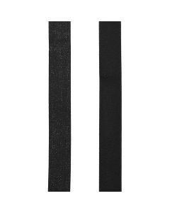 Guma ramiączkowa z brokatem - czarna - 22 mm